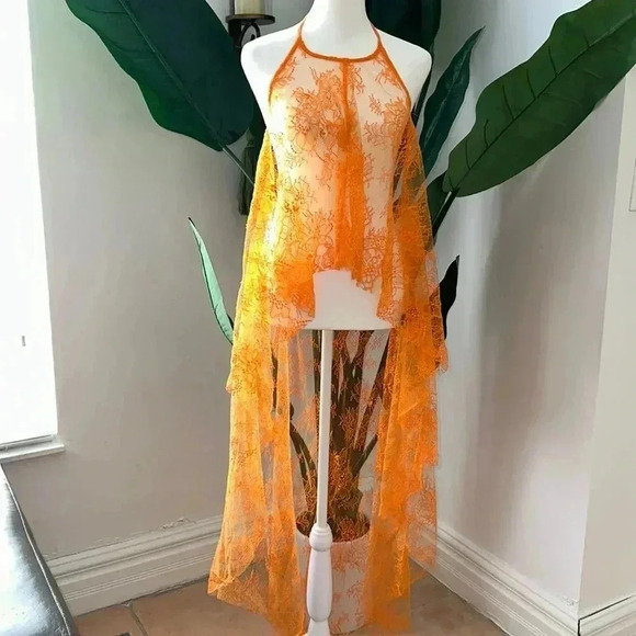 Revolve SZ L ORANGE top Michael Costello OLLY - Picture 3 of 10